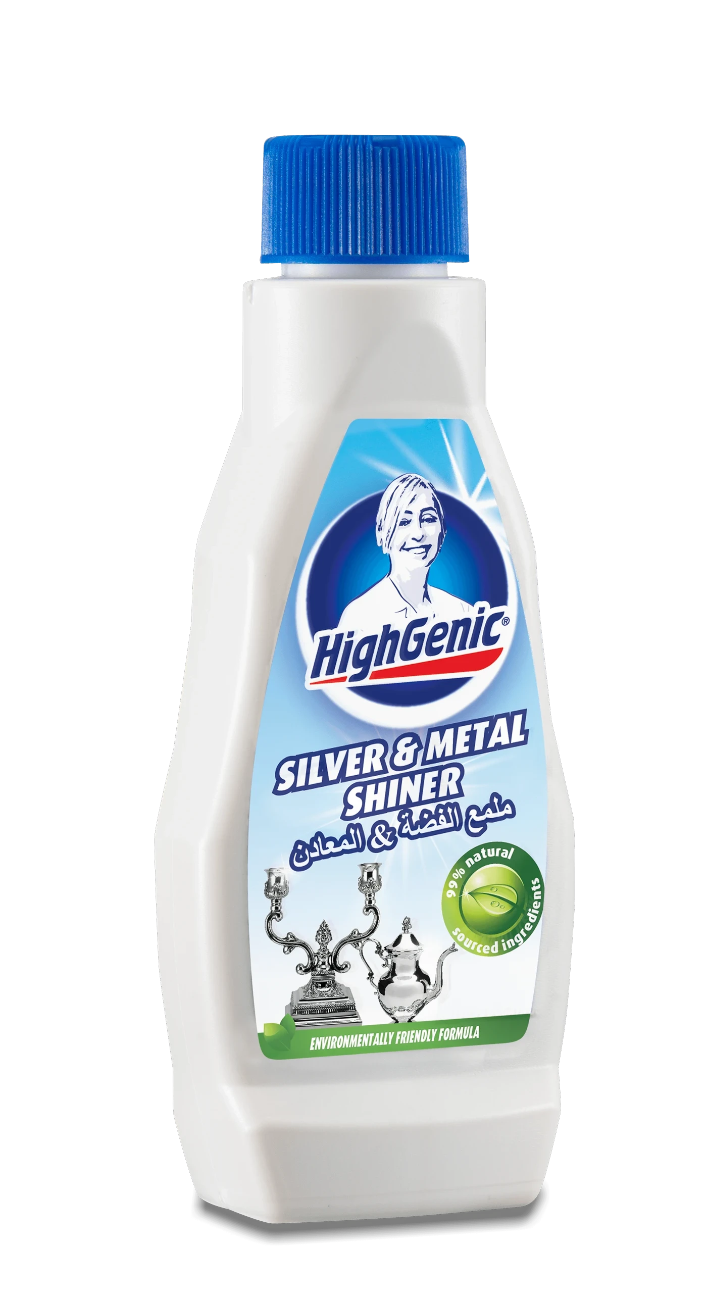 Photo produit — SILVER AND STAINLES METAL CLEANER AND POLISHER — 200 mL — HIGHGENIC Nettoyants surfaces spray en gros — Aïntab Gross