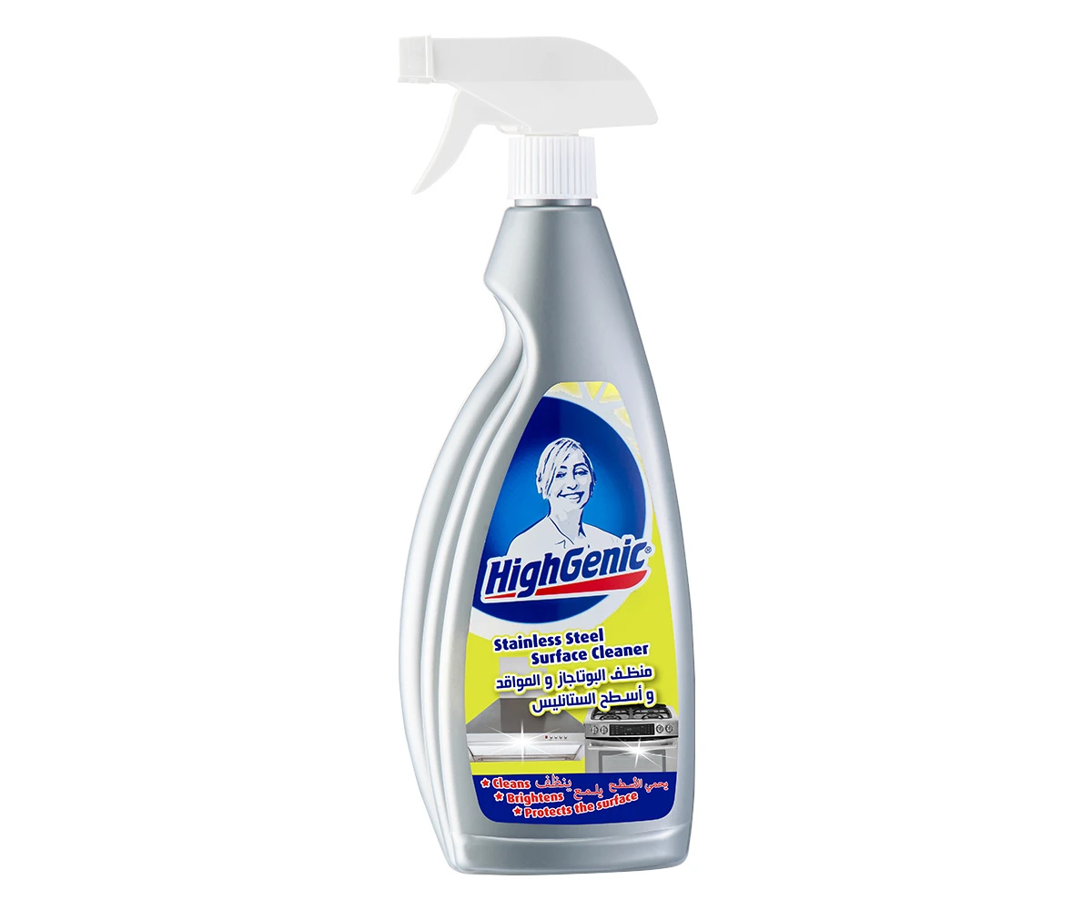 Photo produit — STAINLESS STEEL SURFACE CLEANER — 750 mL — HIGHGENIC Nettoyants surfaces spray en gros — Aïntab Gross