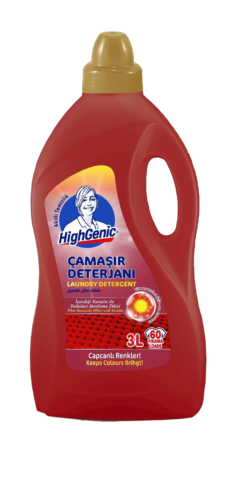Photo produit — LIQUID LAUNDRY DETERGENT - COLOUR — 3000 mL — HIGHGENIC Lessive liquide en gros — Aïntab Gross