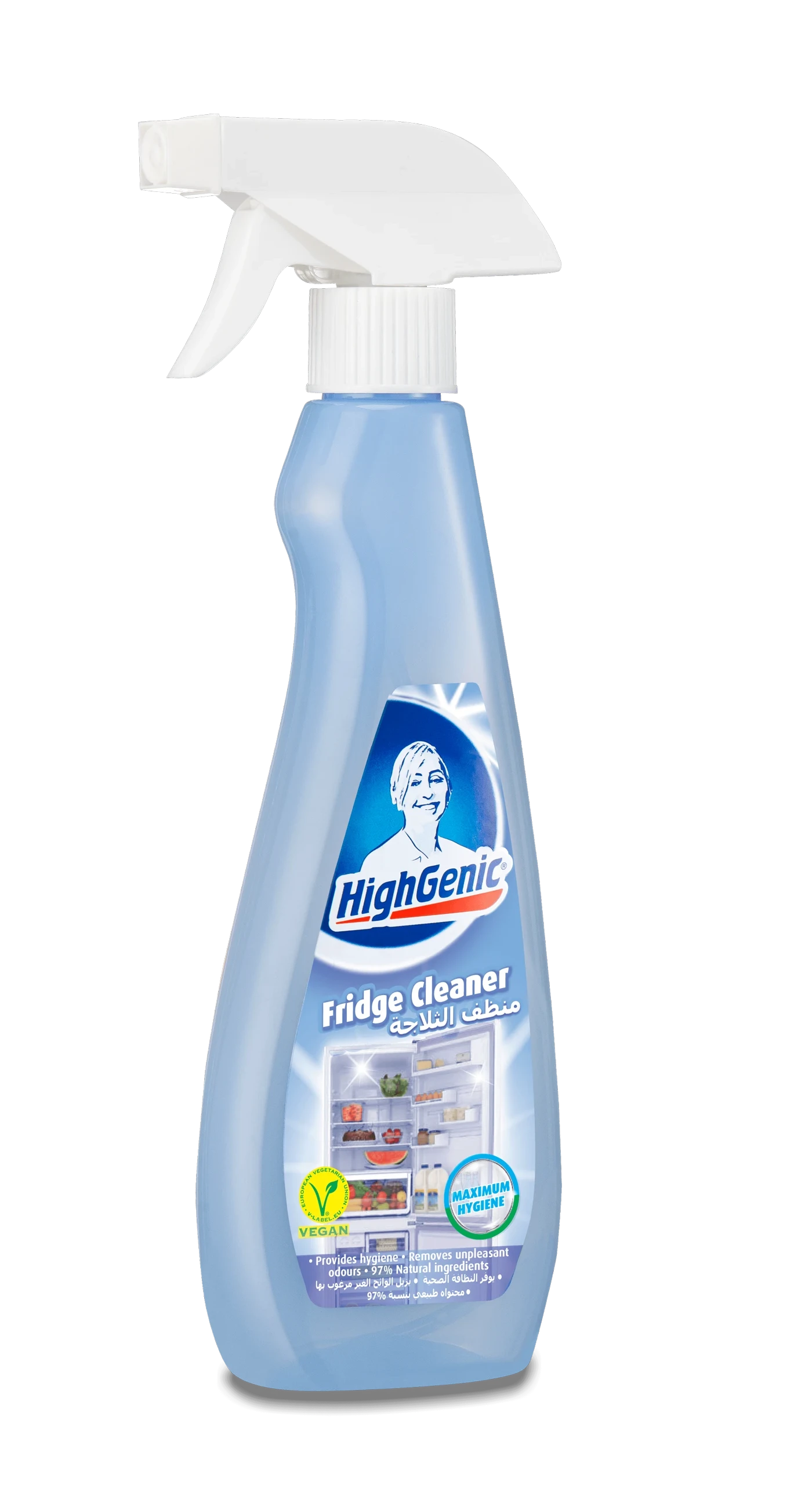 Photo produit — FRIDGE CLEANER — 350 mL — HIGHGENIC Nettoyants surfaces spray en gros — Aïntab Gross