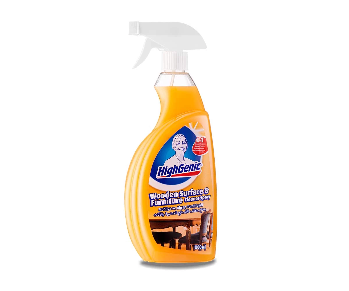 Photo produit — WOODEN SURFACE AND FURNITURE CLEANER - SPRAY — 1000 mL — HIGHGENIC Nettoyants bois en gros — Aïntab Gross