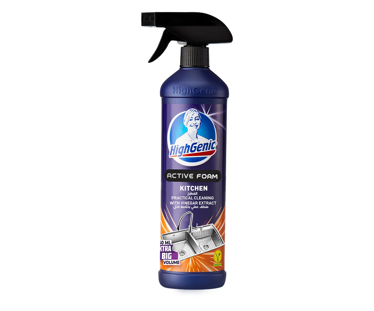 Photo produit — ACTIVE FOAM CLEANER FOR KITCHEN — 750 mL — HIGHGENIC Nettoyants surfaces spray en gros — Aïntab Gross