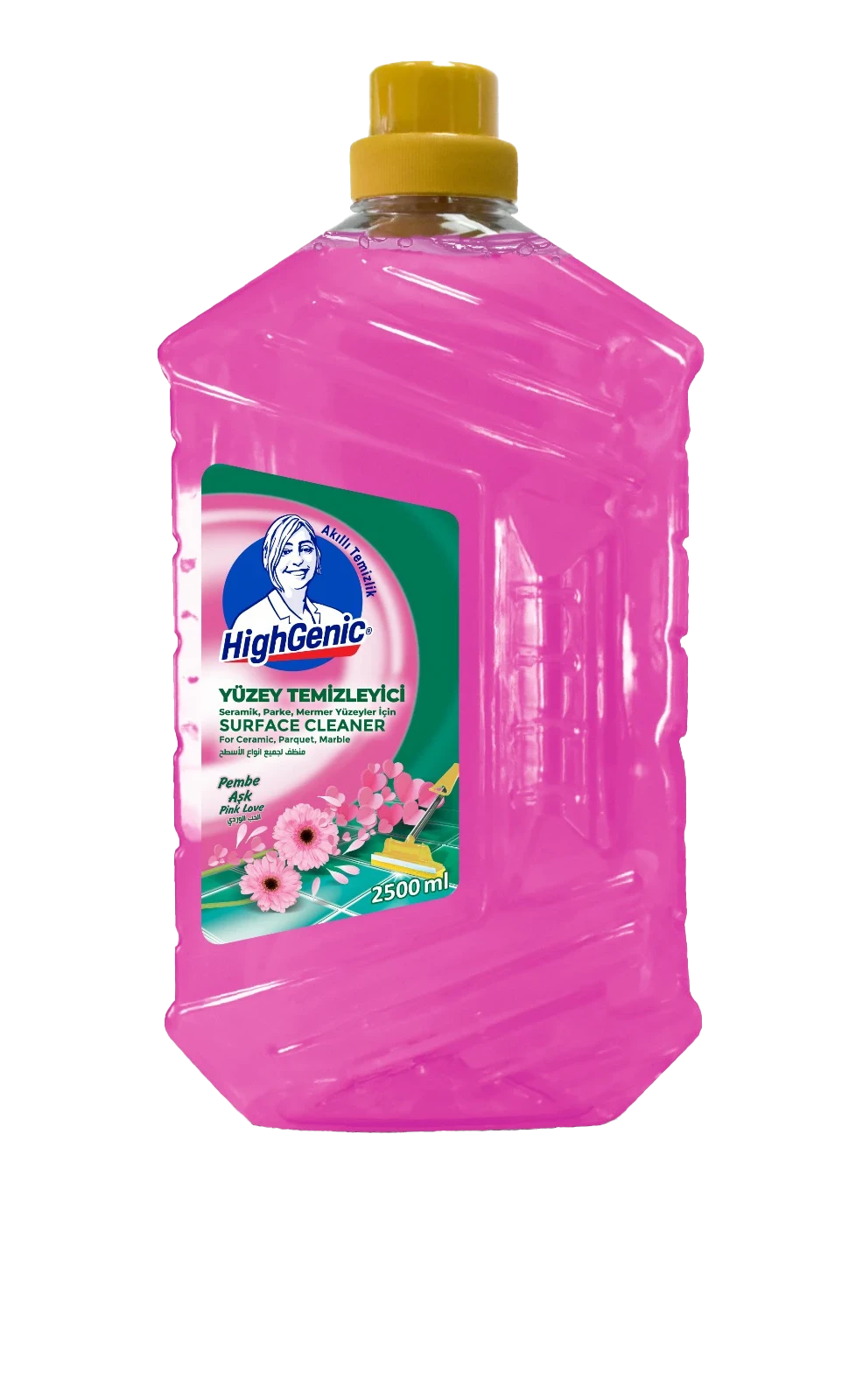 Photo produit — GENERAL SURFACE CLEANER - PINK LOVE — 2500 mL — HIGHGENIC Nettoyants surfaces spray en gros — Aïntab Gross