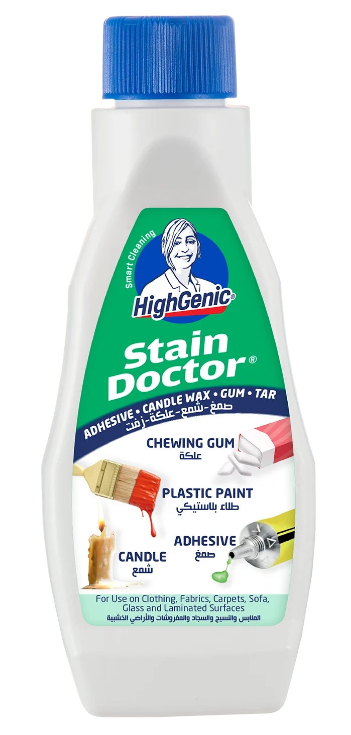 Photo produit — STAIN REMOVER - GLUE, WAX, GUM, AND TAR 200ML — HIGHGENIC Nettoyants surfaces spray en gros — Aïntab Gross