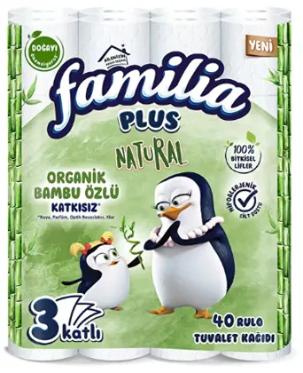 Photo produit — FAMILIA Papier toilette 40 PACK 3 K*3 (NATURAL) — HAYAT KİMYA Papier toilette en gros — Aïntab Gross