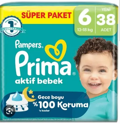 Photo produit — PRIMA AB SUPER PACK SIZE : 6 38PCS *2 — PG Assouplissants en gros — Aïntab Gross