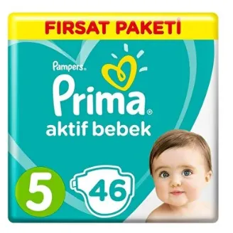 Photo produit — PRIMA AB SUPER PACK SIZE : 5 46PCS *2 — PG Couches bébé en gros — Aïntab Gross