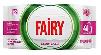 Photo produit — FAIRY WETWIPES FOR CLEANING WITH LILY 100PCS *12 — PG Lingettes en gros — Aïntab Gross