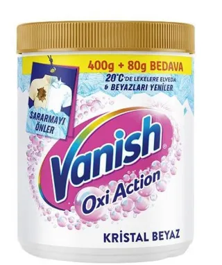 Photo produit — VANISH OXI ACTION POWDER CRISTAL WHITE 480GR*6 — BENCKISER Lessive liquide en gros — Aïntab Gross