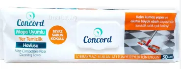 Photo produit — CONCORD MOP FLOOR CLEANING TOWEL Citron 50*12 — CONCORD Lingettes en gros — Aïntab Gross