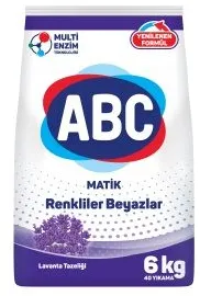 Photo produit — ABC POWDER MATIC 6 KG*1 FREQUENTLY WASHED (150) — ABC Lessive en poudre en gros — Aïntab Gross