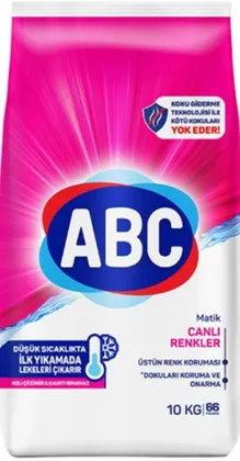 Photo produit — ABC POWDER MATİC 10 KG COLOR *1 — ABC Lessive en poudre en gros — Aïntab Gross