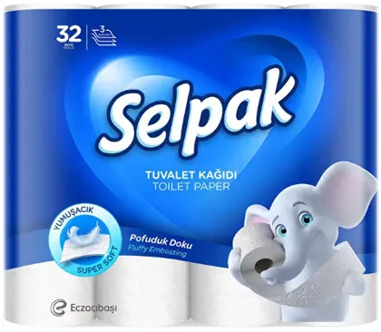 Photo produit — SELPAK Papier toilette WITH 32ROLLS *3 — ECZACIBAŞI Papier toilette en gros — Aïntab Gross
