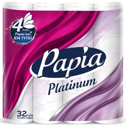 Photo produit — PAPIA Papier toilette PLATINIUM WITH 32PCS *3 — HAYAT KİMYA Papier toilette en gros — Aïntab Gross