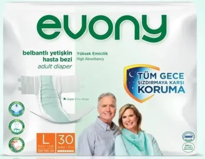 Photo produit — EVONY Adult Couches 30-Pack Large 2022*4 — HAYAT KİMYA Couches en gros — Aïntab Gross