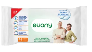 Photo produit — EVONY BODY CLEANING TOWEL 48*12 — HAYAT KİMYA Lingettes en gros — Aïntab Gross
