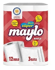 Photo produit — SUPER MAYLO Essuie-tout WITH 12 PCS *4 ( 3LAYERS) — LİLA KAĞIT Essuie-tout en gros — Aïntab Gross